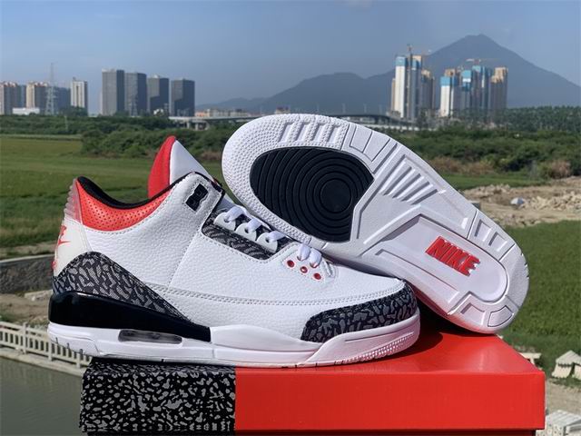 Air Jordan 3 “Fire Red” With Denim Men's Basketball Shoes AJ3-38